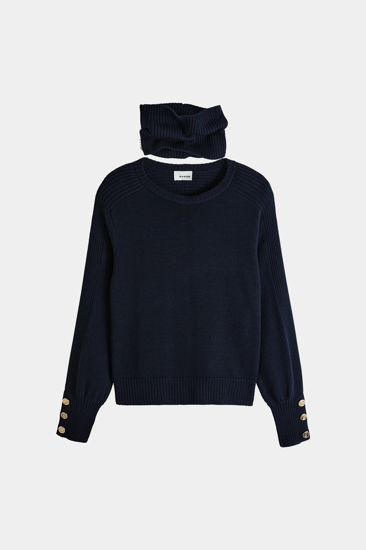 Venice Modular Knitted Pullover | Navy blue